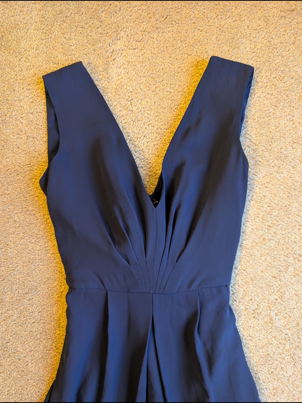 BCBGMaxAzria Deep Blue V-Neck Maxi Dress - Picture 3 of 4